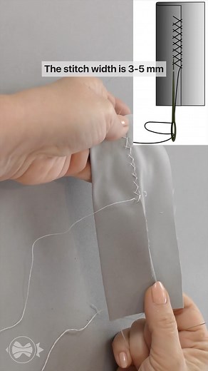 Open catch stitch. How to do it and when it’s used. Sewing 101. Welcome to Dressmaking Academy! You’ll get a lot of useful information both for Professionals and for Beginners! Textile Arts, Crafts, Dresses & Skirts #sew #pattern #sewingcorset #kozorovitsky #tatiana #howtosew #sewing #академиякорсета #пошивкорсета #выкройка #козоровицкая #каксшить #fashionschool #onlinefashionschool #diy #shorts #dressmaking #fypシ #fyp | Dressmaking Academy by Tatiana Kozorovitsky