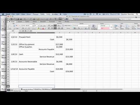 Intermediate Journal Entries, T-Accounts, and Trial Balance Demonstration Part 1