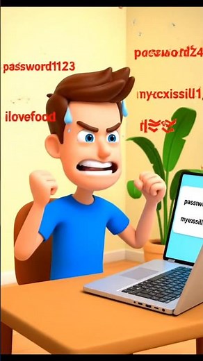 When You Forget Password 🔑🤣 | Relatable Cartoon Meme #cartoon #shorts