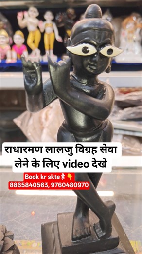 Original black marble me bane Radharaman lalju vigrah! #ytshorts #shortsfeed #foryou #laddugopal