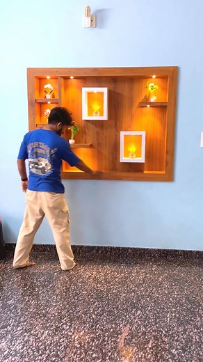 Open showcase It is made of a product called Multiwood.(PVC) #interior #worldwide Mahesh mix | Mahesh mix