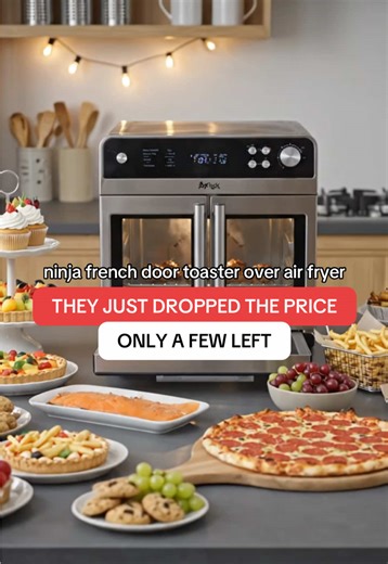 Air fry, bake, roast… all in one! 🍳 The Ninja French Door oven makes dinner a breeze. Who’s hungry? #NinjaAirFryer #KitchenGadgets #AirFryerRecipes #CookingMadeEasy #HomeChef Final price may vary depending on available coupons. Promotion may have ended by the time you see this.