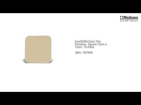 DuoDERM Extra Thin Dressing Square 10cm x 10cm 10 Pack 187954