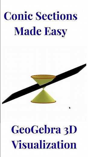 Conic Sections Made Easy | GeoGebra 3D Visualization #shorts #shortsfeed #geogebra