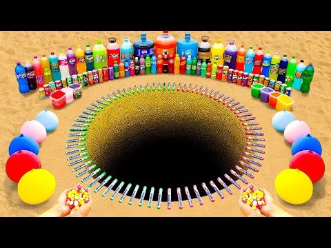 Big Toothpaste Eruption from Giant Fanta, Pepsi, 7Up, Mtn Dew, Coca Cola and Mentos Underground