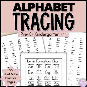 Uppercase & Lowercase Letter Tracing and Writing Sheets A–Z for Kindergarten 1st