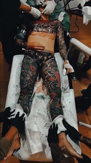 A whole body tattoo completed in one intense session 🔥💀 Serious commitment, serious endurance. ...
