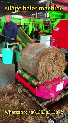 Automatic silage baler machine | Silage baling and wrapping machine for hay, grass, grain straw