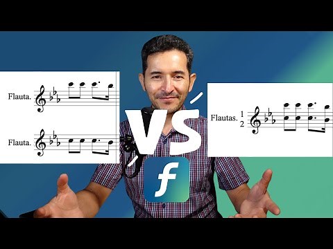 Joining or splitting melodies with Finale in scores