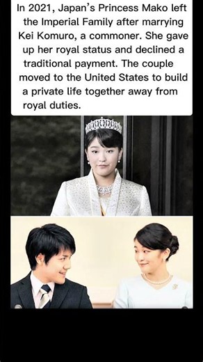 👑❤️ Princess Mako’s Choice: Leaving Royal Life for Love#PrincessMako #Japan #RoyalFamily #LoveStory