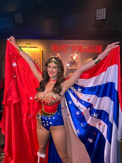 The cape is an absolutely perfect piece of the original Wonder Woman Season 2 costume! | Beauty & Brains With A Twist