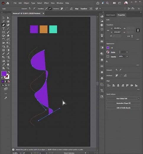 Adobe Illustrator Blend Tool: Make 3D Ribbons Fast