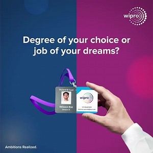 Add a brighter spark to your ambitions in 2023! Choose the best of both worlds by pursuing a fully funded degree, even as you get a headstart in your career at Wipro. BCA or BSc graduates of 2022 and 2023, apply for Wipro Work Integrated Learning Program https://bit.ly/3Bs6qAQ | Wipro Careers