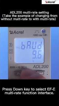 Acrel Electric | Multi Tariff Setting of Single Phase Energy Meter ADL200