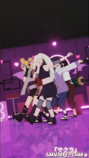 【MMDナルトNARUTO】ROSÉ & Bruno Mars-APT Dance Ino, Sakura Hinata, Tenten & Temari— #mmd #naruto #shorts