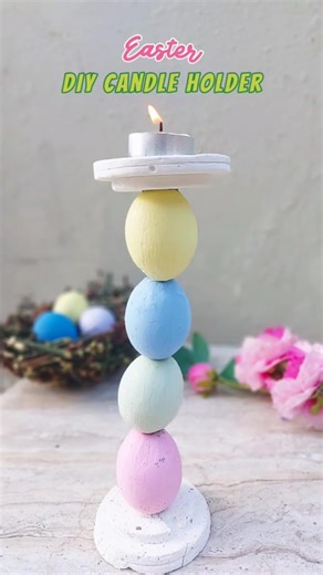 Candle holder with Eggs🤯 #easterdecor #candleholder #christianity #trendingshorts #shorts