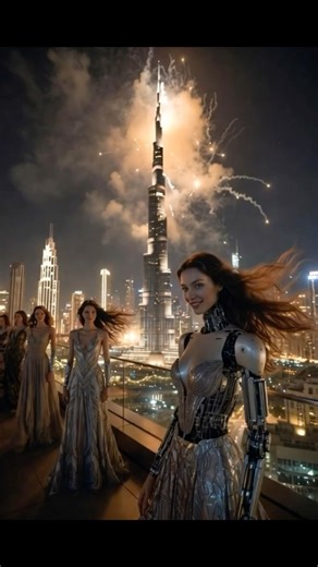 World’s Most Beautiful Humanoid Robots Celebrating New Year 2026 in Dubai