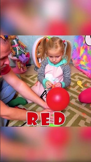 Learning colors and play balloons Ya - Alisa shorts #shorts