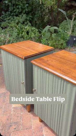 Hosted by Chanél | Bedside cupboard flip. 🥹🤩 Paint: Lala Palm from @durampaints Spray gun: @einhell_rsa New legs: @gelmarsa #diy #furnitureflip | Instagram