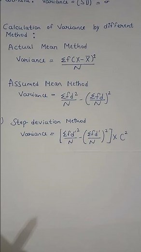 Variance formula | statistics #youtubeshorts #education #statistics