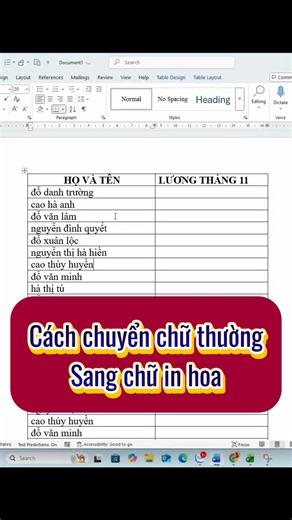 Cách chuyển chữ thường sang chữ in hoa trên Word. #excel #tinhocvanphong #tinhoc #sachexcel #sachtinhoc #phimtatexcel 💫 🌳 🌼 | Tin Học Excel Word