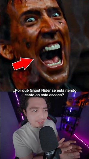 Why is Nicolas Cage's Ghost Rider laughing in this scene?