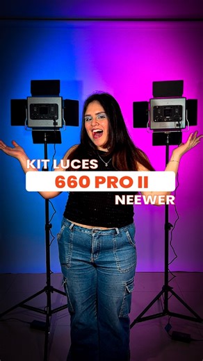 KIT RGB NEEWER 📱🧡Iluminación LED RGB 660 PRO II de 50W con colores RGB,Perfecto para darle vida a tu set creativo 📸#lucesled #neewer #contentcreator #crearcontenido #iluminacion #panelesled #voxmediaperu | Vox Media - Tienda de fotografía