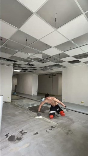 Hospital Flooring Transformation 🏥 Linoleum Install Time-lapse