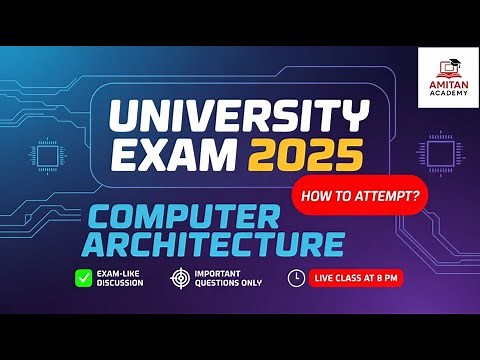 🔴 LIVE CLASS – Computer Architecture | Exam Pattern, Long Answer Strategy & Important Questions