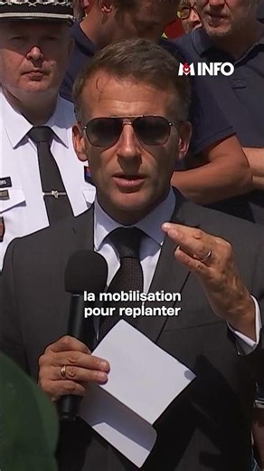 "We will be uncompromising": In Fontainebleau, Macron calls for zero tolerance for arsonists