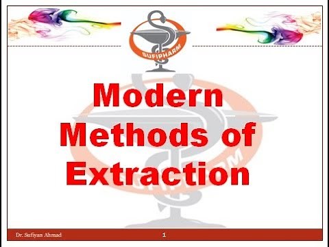 Extraction methods (Pharmacognosy)