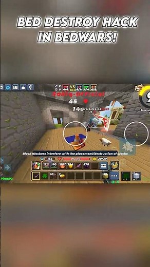Bed breaking HACK in Blockman Go Bedwars! #summerofgoals