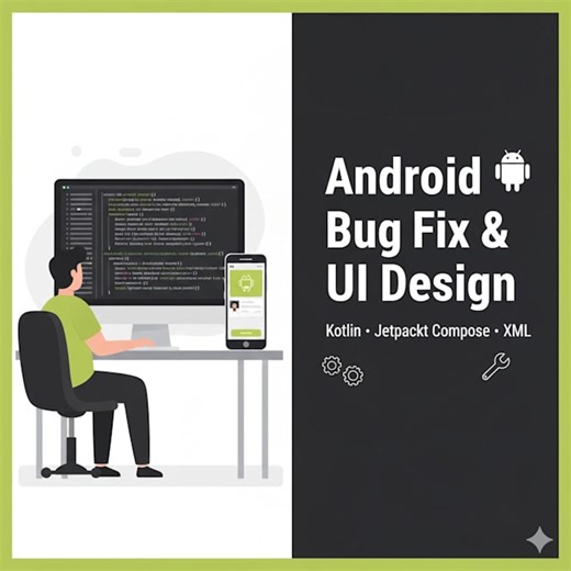Alibalti: I will fix android app bugs and redesign UI using kotlin XML jetpack compose for $10 on fiverr.com