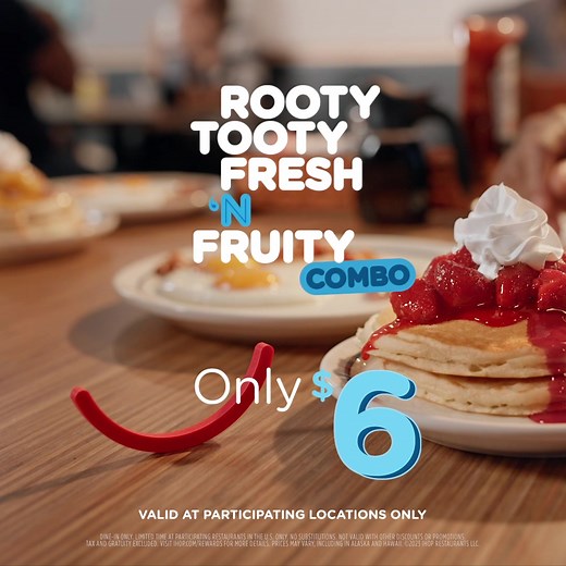 Rooty Tooty Fresh 'N Fruity Combo is back for only $6. | IHOP