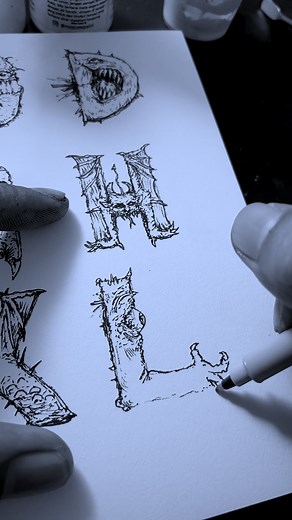Drawing K&L: Exploring Dark Art Techniques