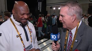 DL coach Larry Johnson | Ohio State Media Day at CFP National Championship in Atlanta