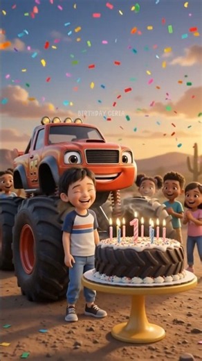 Happy Birthday Ramos 🎁🎉 Monster Truck Birthday Mini Movie & Birthday Song
