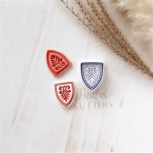 Boho Embossed Flower Polymer Clay Cutter | Imprint Clay Cutters | Polymer Clay Tool | Clay Earring Cutter | Boho Clay Cutter | Arch Cutter - Etsy