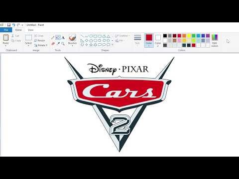 How to draw the Cars 2 logo using MS Paint | How to draw on your computer