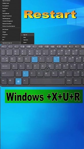 ⚡Windows + X U R | Restart Your PC in Seconds!