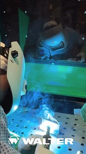 Testing our *NEW* PIPEFITTER Welding Helmet at FABTECH Expo! #welding