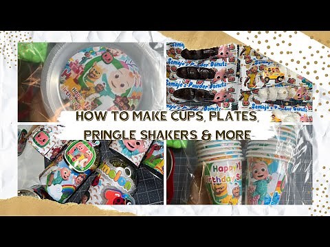 How to make custom party favors Chip Bags Cups Plates and More
