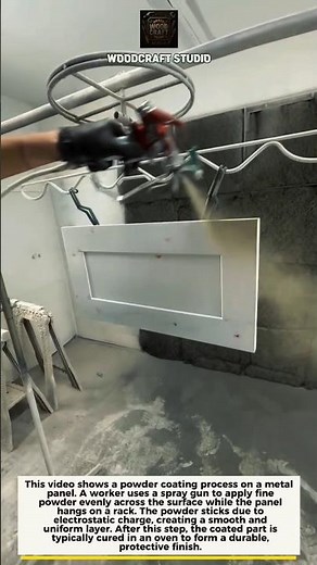 Electrostatic Powder Coating Process Explained #powdercoating #metalfinishing #industrial