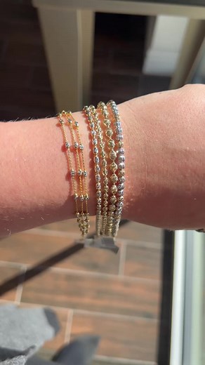 1.6K views · 73 reactions | Come add these to your valentines wish list! Our new @desmos_jewels line is a best seller over here! 18kt beautiful stackable bracelets, and great pricing! We are obsessed! | Borrego Fine Jewelry | Facebook