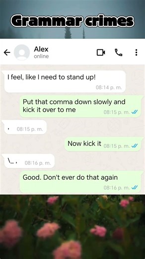 The Grammar Police is real! 👮‍♂️📝 Put the comma DOWN! #shorts #grammar #funny