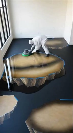 Simple room transformation into a beautiful floor design luxury lounge #epoxyfloor #interiordesign