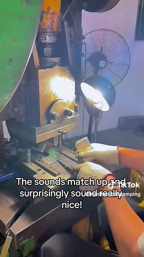 The sounds match up and surprisingly sound really nice! #Hardwarestamping#Hardwareacceleration #Professionalproduction #Precisionmachining #Handoverprofessionaltaskstoprofessionals #tiktok #fyp #trending #StampingPress #Finemoldstamping#StampingParts#StampingProcess #StampingMachines#ProfessionalStamping#VersatileStamping#InnovativeStamping#CustomStamping#Gasketaccessories #Precisionmachining#Machine #tech
