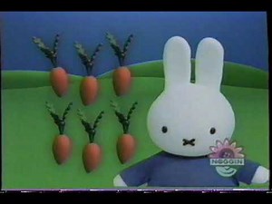 Miffy feeds a hungry bird (counting) from Miffy and Friends (2005) #preschoolers #numbers #miffy