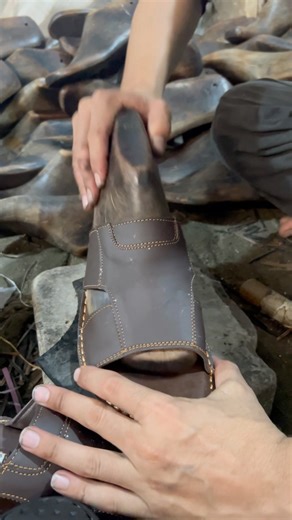 How to finish Handmade Leather Shoes😍#youtubeshorts #footwear #shoemaking #handmade # #shoecraft #