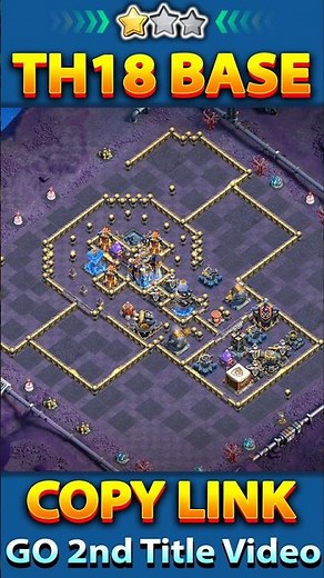 Unbeaten TH18 WAR + CWL Base Layout 🔥Clash of Clans